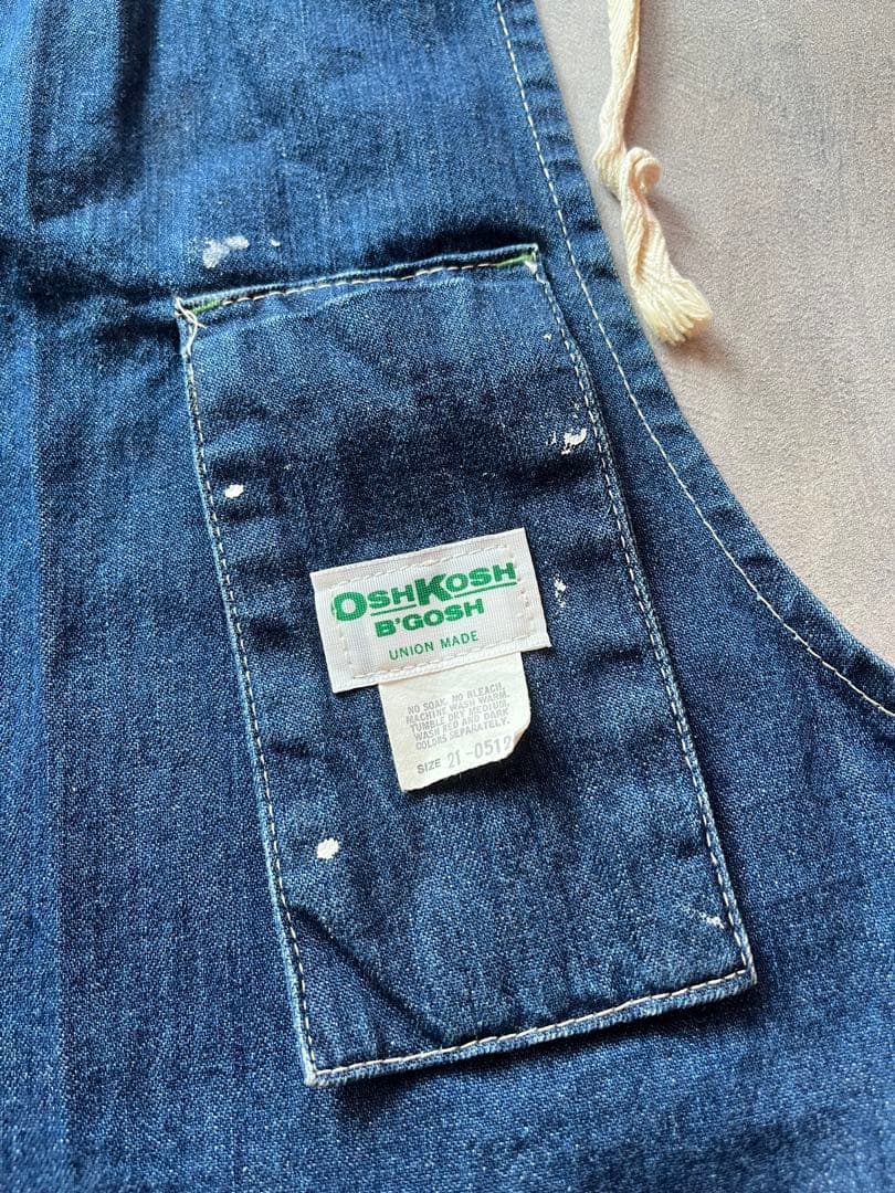 エプロン・三角巾 60s OSHKOSH B'GOSH Denim Work Apron