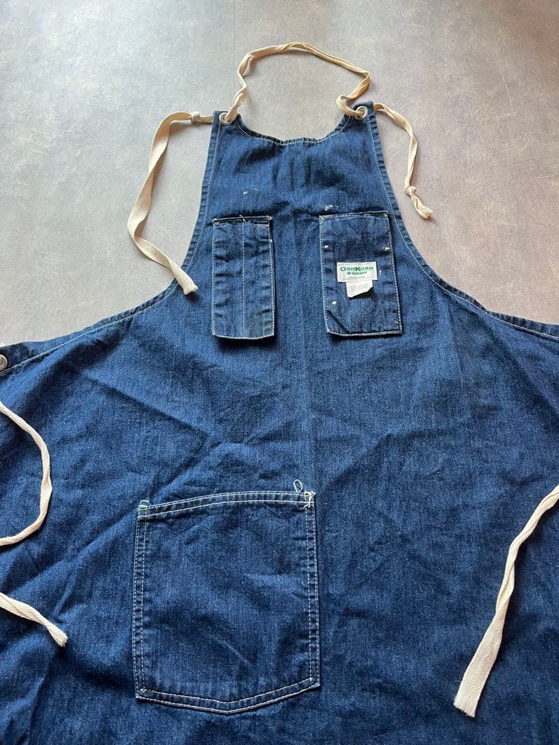 エプロン・三角巾 60s OSHKOSH B'GOSH Denim Work Apron
