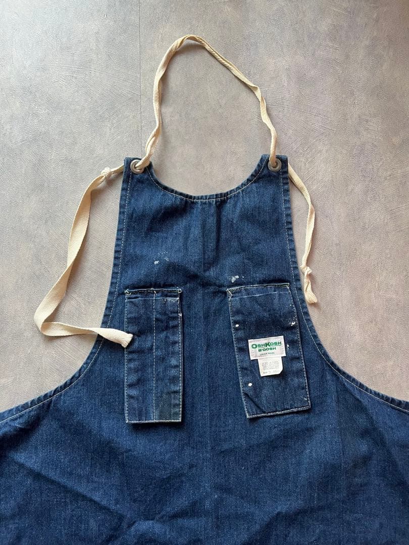 エプロン・三角巾 60s OSHKOSH B'GOSH Denim Work Apron