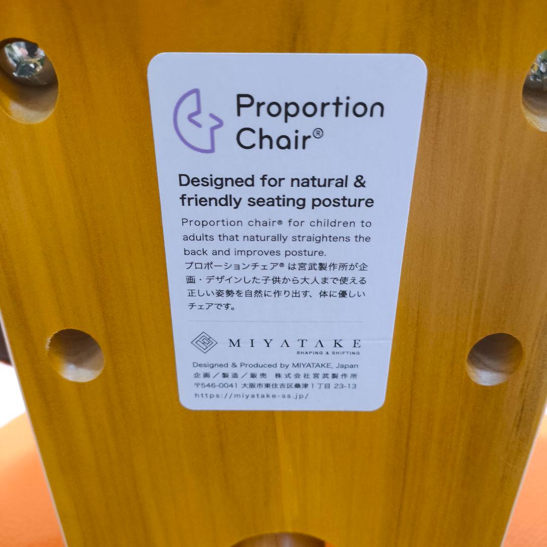 宮武製作所 プロポーションチェア バランスチェア オレンジ 補助付