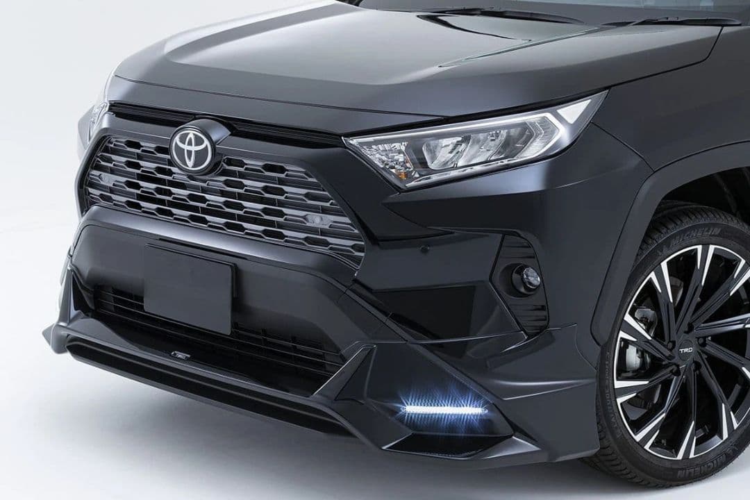 TRD│50系 RAV4 フロントスポイラー(LED付)｜ブラック