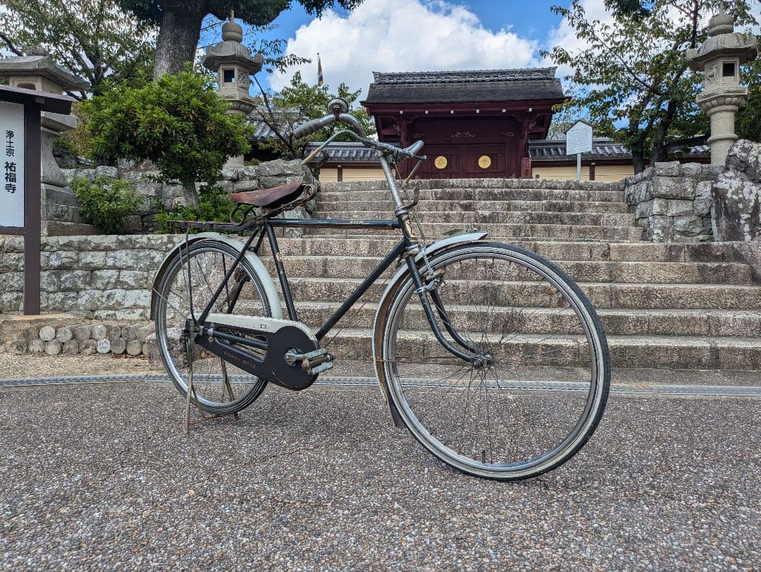 片倉シルク 実用車 レトロ 自転車 ロッドブレーキ　運搬車　ビンテージ