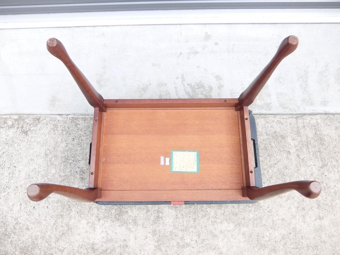 390　マルニ木工 サイドテーブル 天然木 アンティーク 猫脚