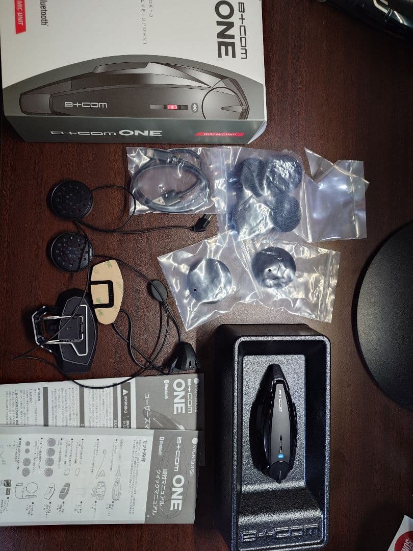 【使用数回 完品 美品】b+com ONE 　マイク・スピーカスポンジ新品付き