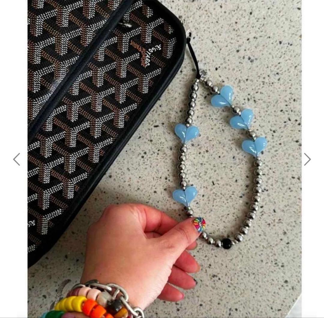 【正規品】String Ting ストリングティング　ストラップ　シルバー　水色