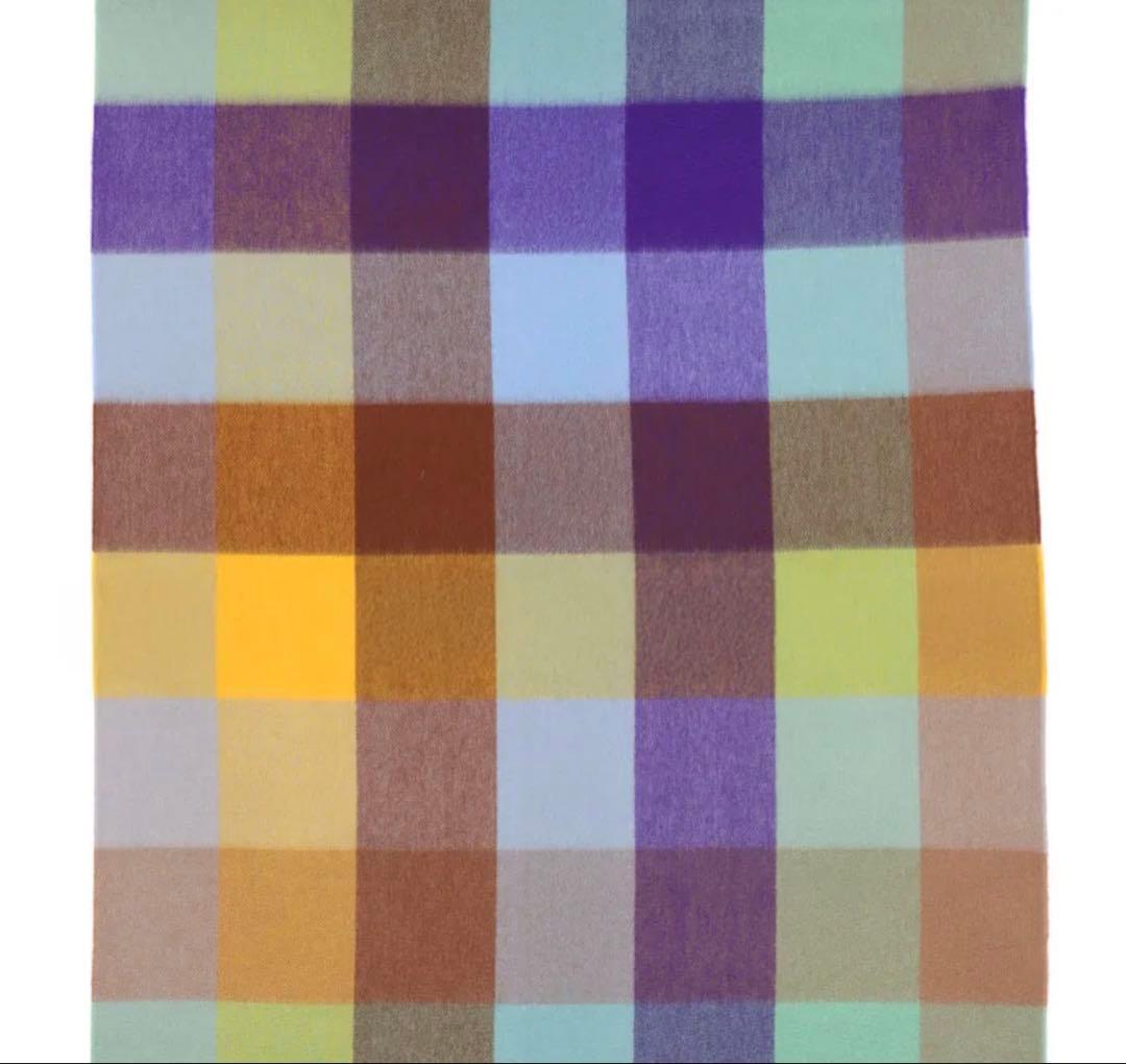 新品タグ付　国内タグ　ジョシュアエリス　チェック　大判ストール　カシミヤ100%