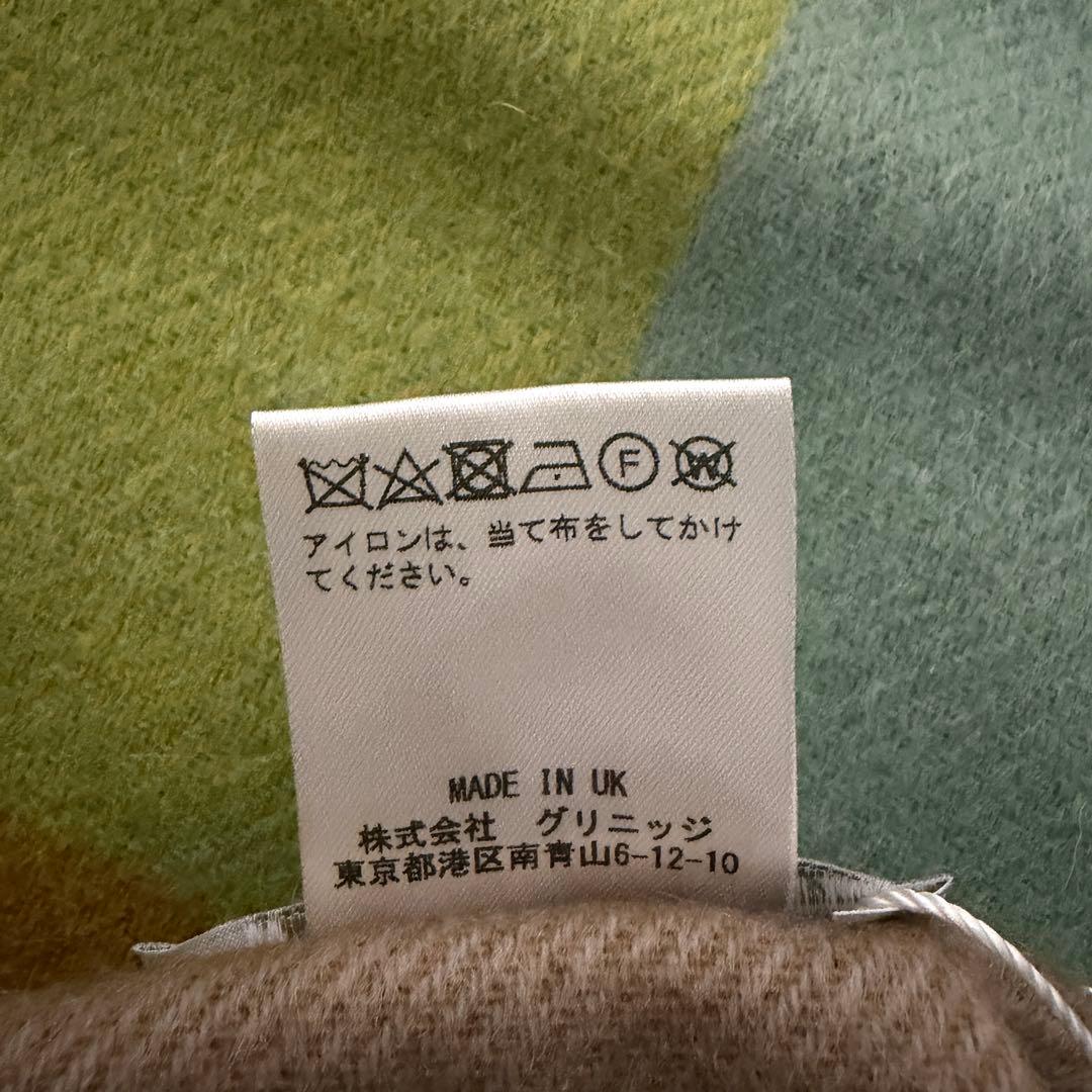 新品タグ付　国内タグ　ジョシュアエリス　チェック　大判ストール　カシミヤ100%