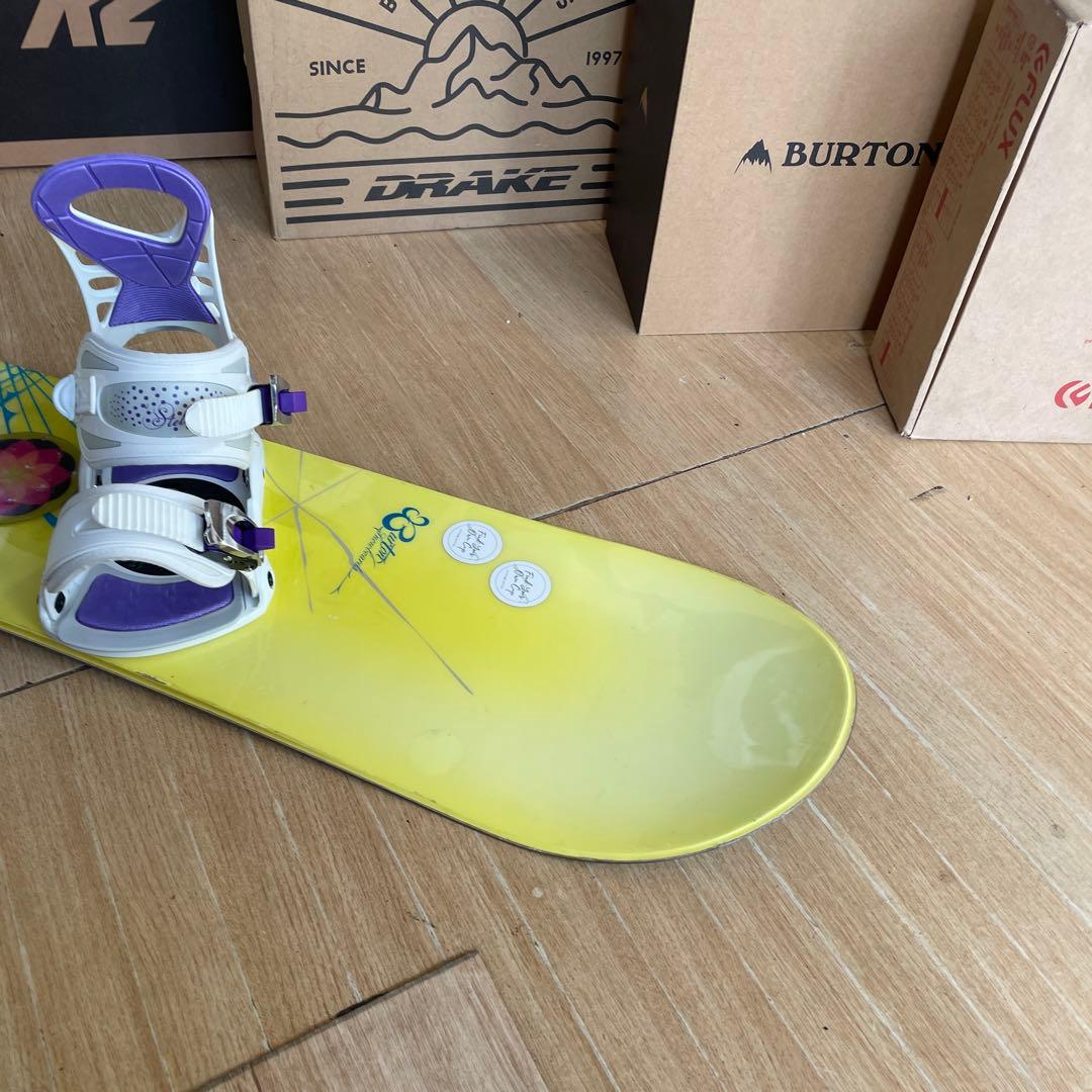 BURTON×STELLA　バートン　希少130代　バイン付　スノーボードセット