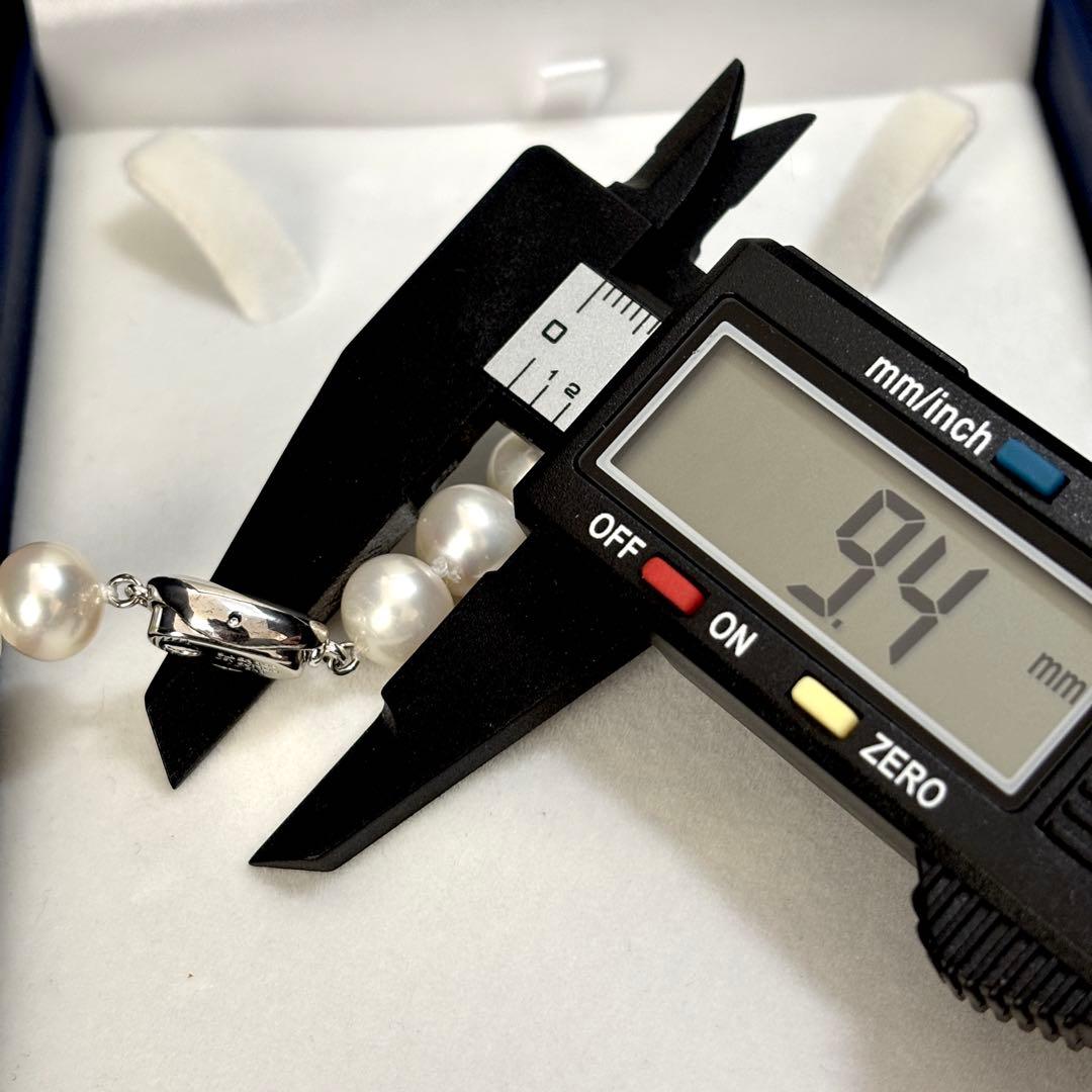 超大珠✨　本真珠　ジュエリーツツミ　パール　ネックレス　　SILVER刻印