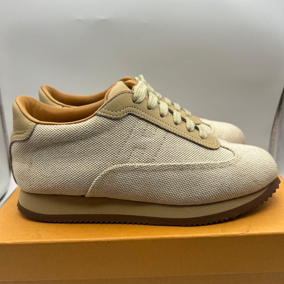 極美品 HERMES キャンバス エルメス クイック スニーカー size37