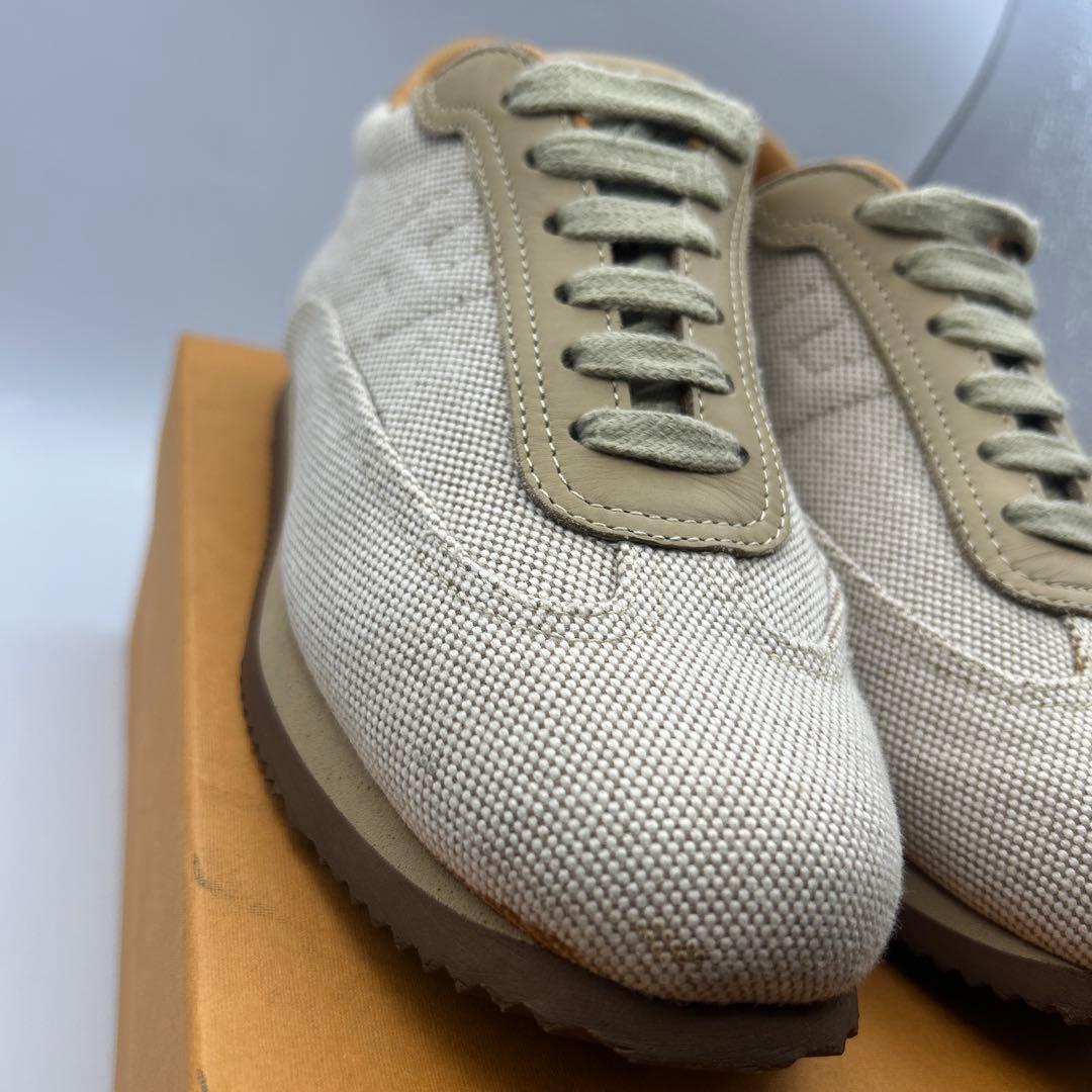 極美品 HERMES キャンバス エルメス クイック スニーカー size37