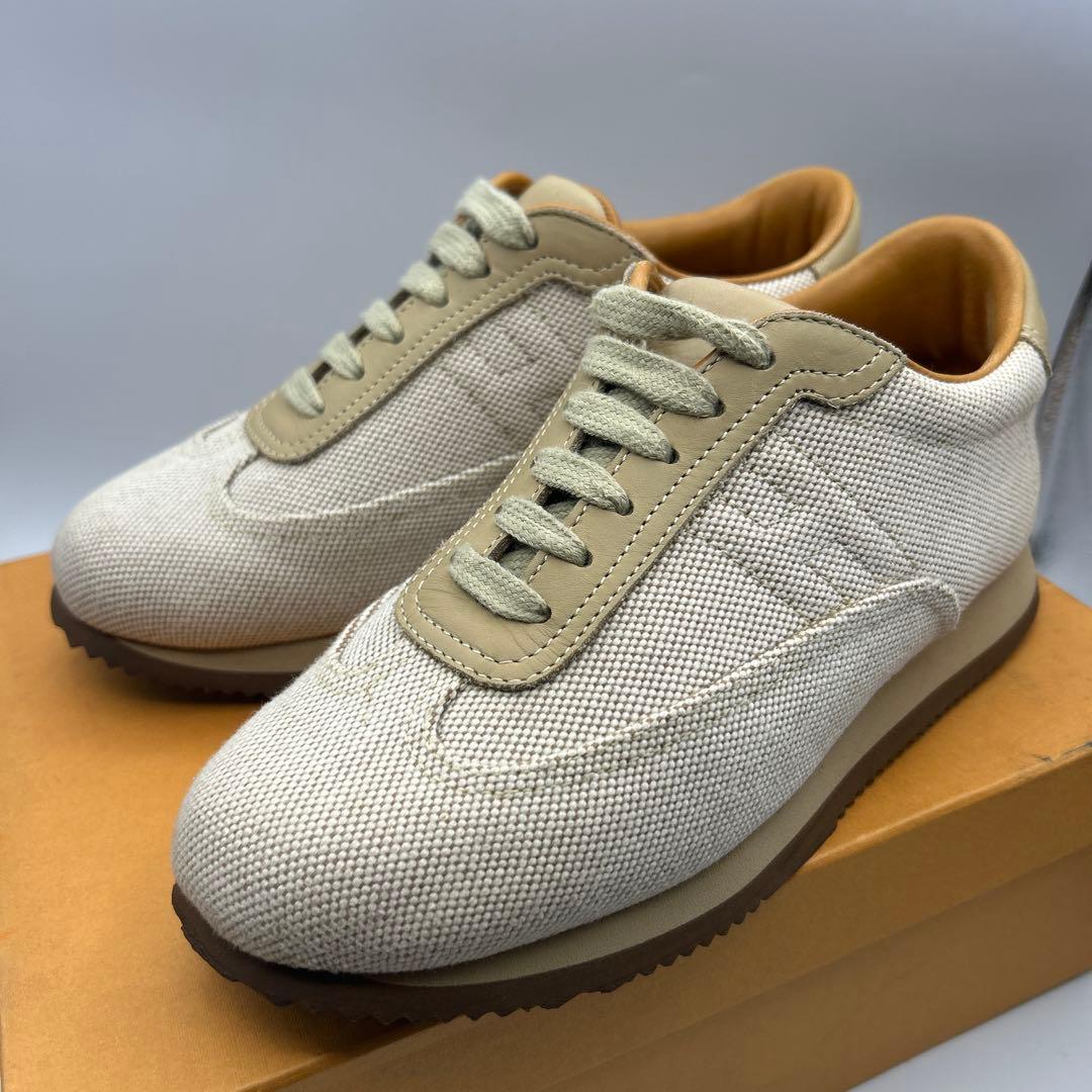 極美品 HERMES キャンバス エルメス クイック スニーカー size37