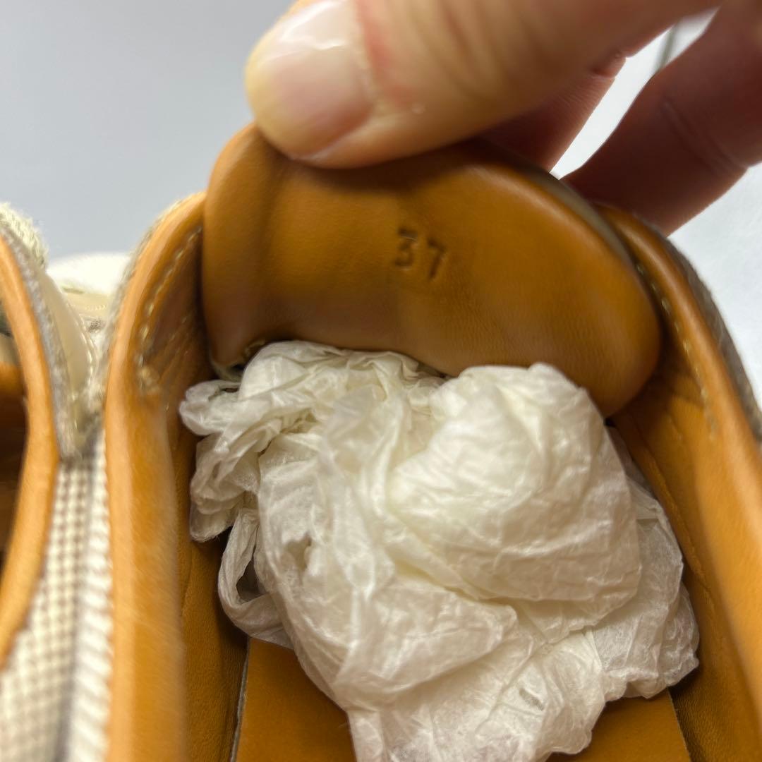極美品 HERMES キャンバス エルメス クイック スニーカー size37