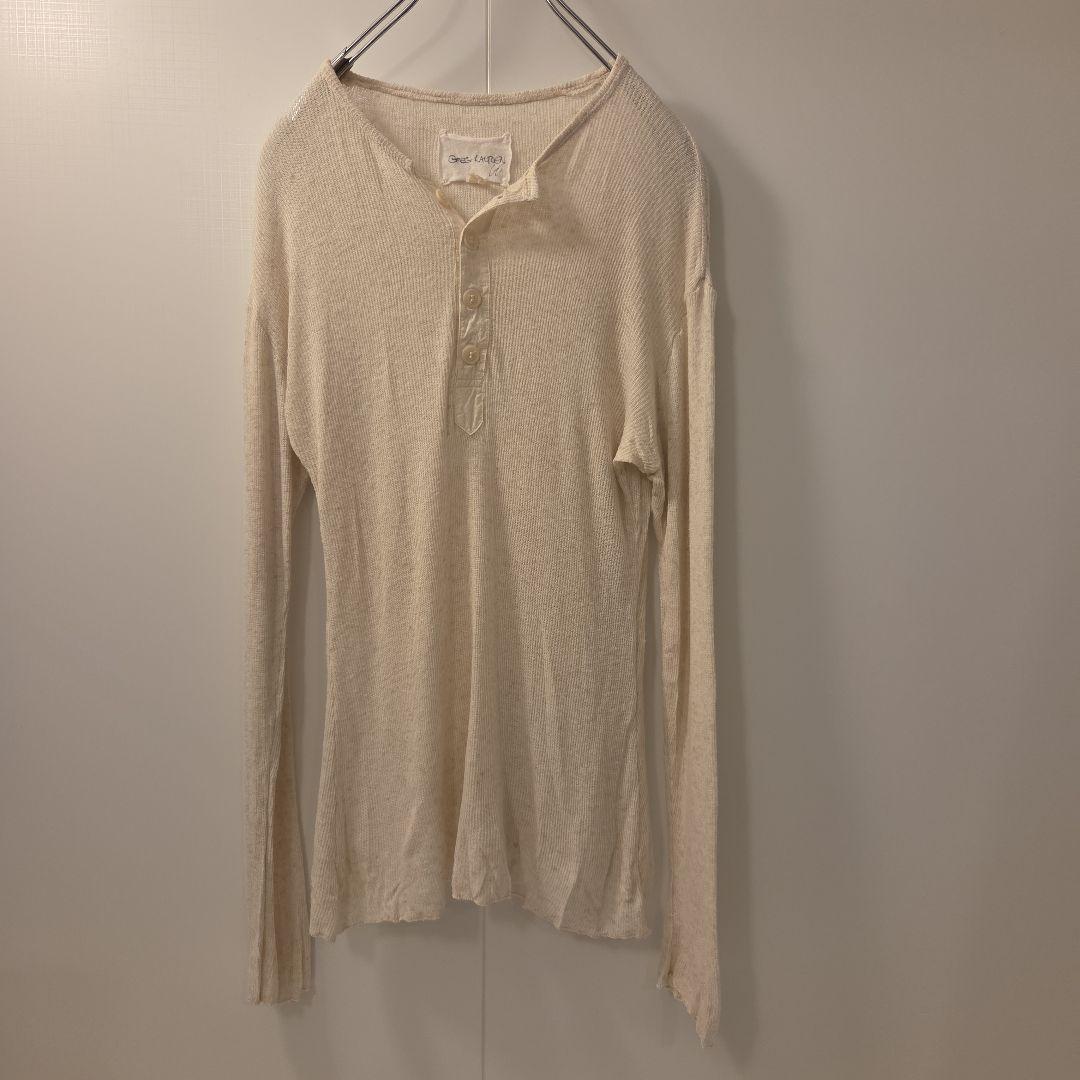 GREGLAUREN アンティークリブ ヘンリーネックカットソー SIZE1