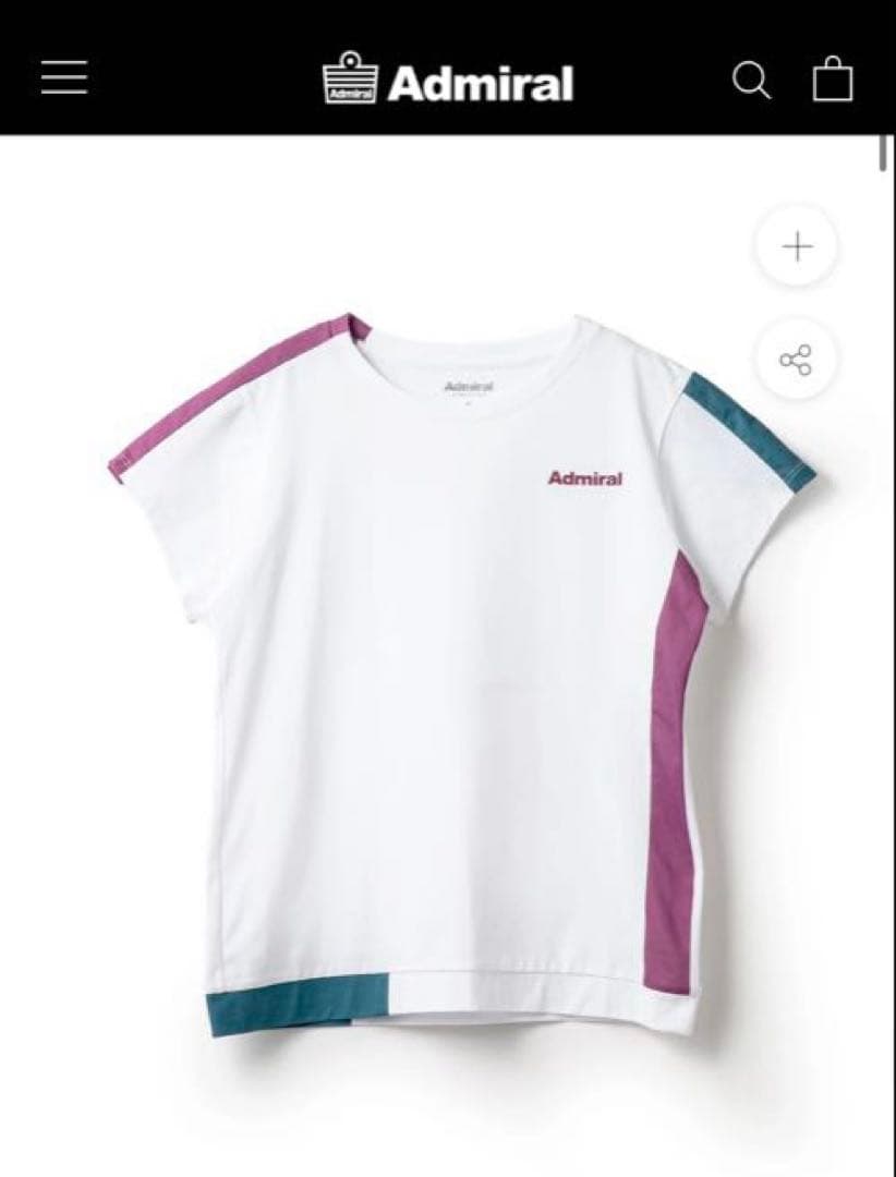 あ*い様 アドミラル　テニス　ウェア　M セット　シャツ　スコート　ホワイト