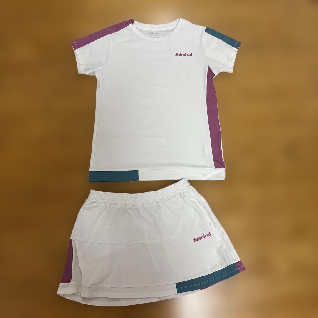 あ*い様 アドミラル　テニス　ウェア　M セット　シャツ　スコート　ホワイト