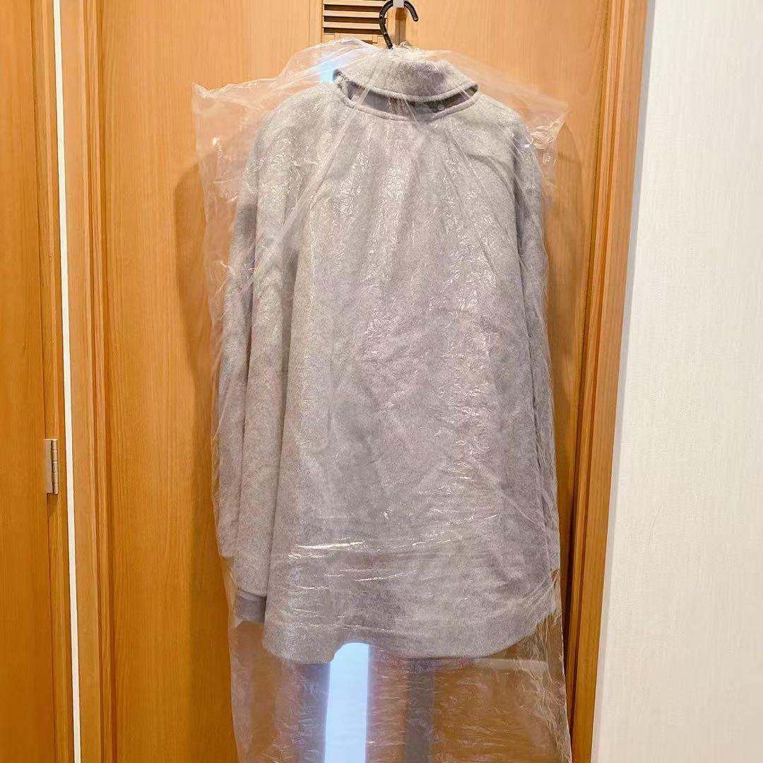 新品値札ありLILY BROWN ポンチョ・ケープコート グレー