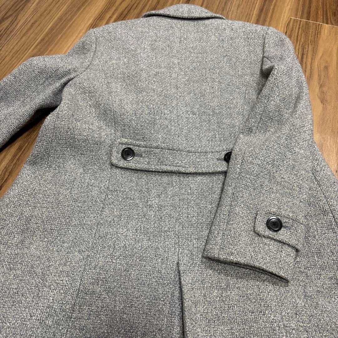 グレー チェスターコート ウール