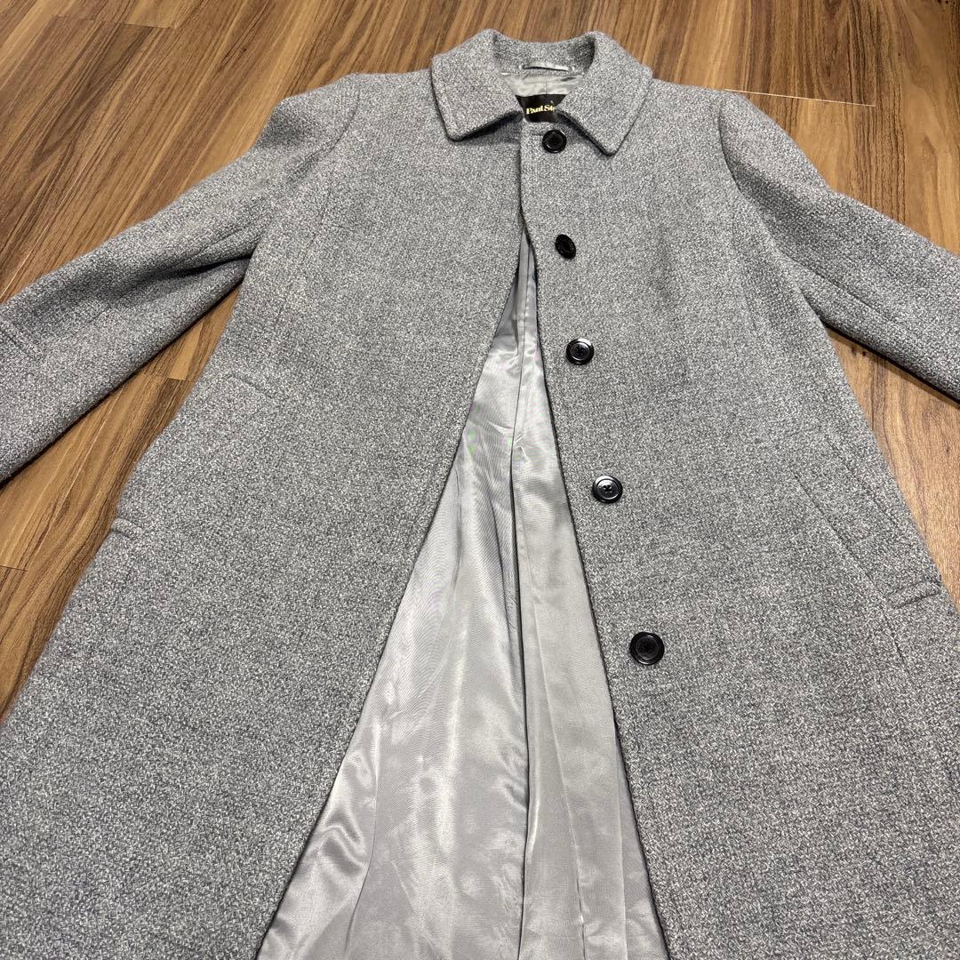 グレー チェスターコート ウール