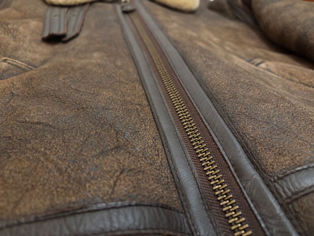 【羊革】 B-3 フライトジャケット リアルムートン Mサイズ 韓国製