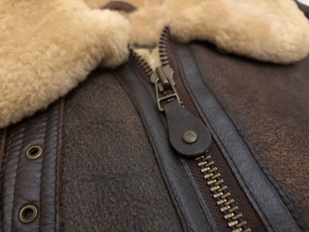 【羊革】 B-3 フライトジャケット リアルムートン Mサイズ 韓国製