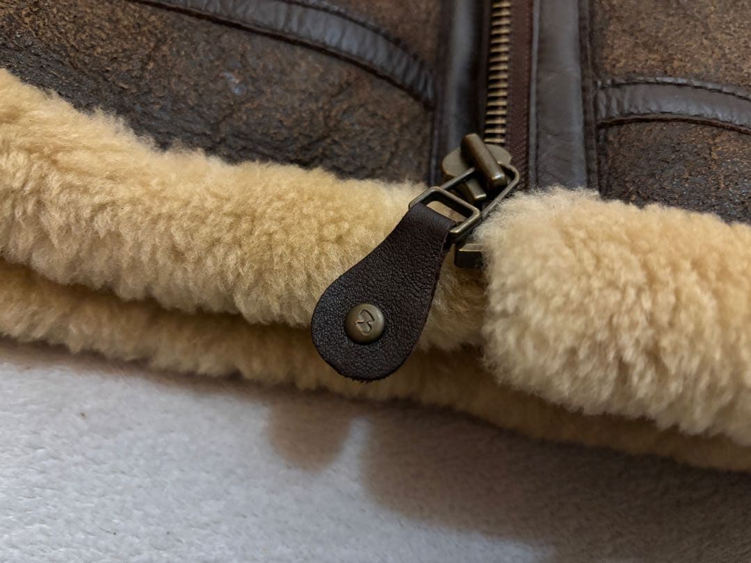 【羊革】 B-3 フライトジャケット リアルムートン Mサイズ 韓国製