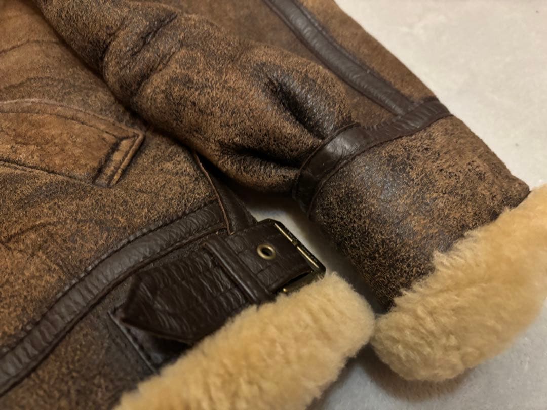 【羊革】 B-3 フライトジャケット リアルムートン Mサイズ 韓国製