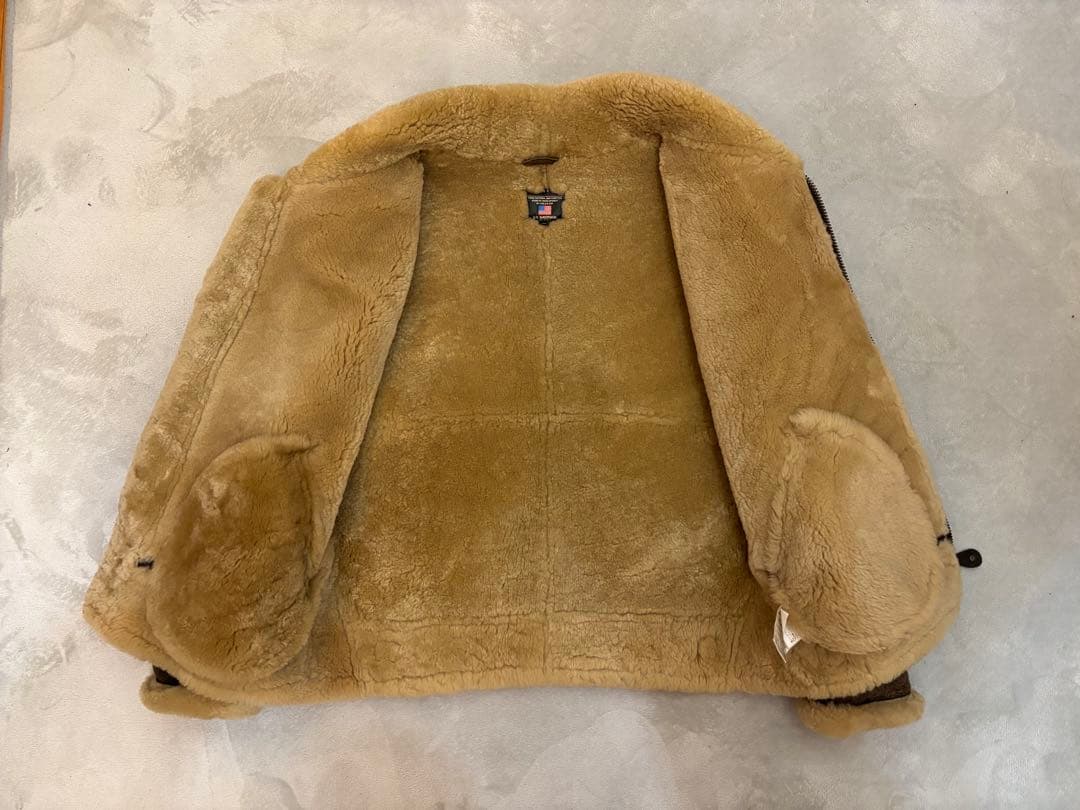 【羊革】 B-3 フライトジャケット リアルムートン Mサイズ 韓国製