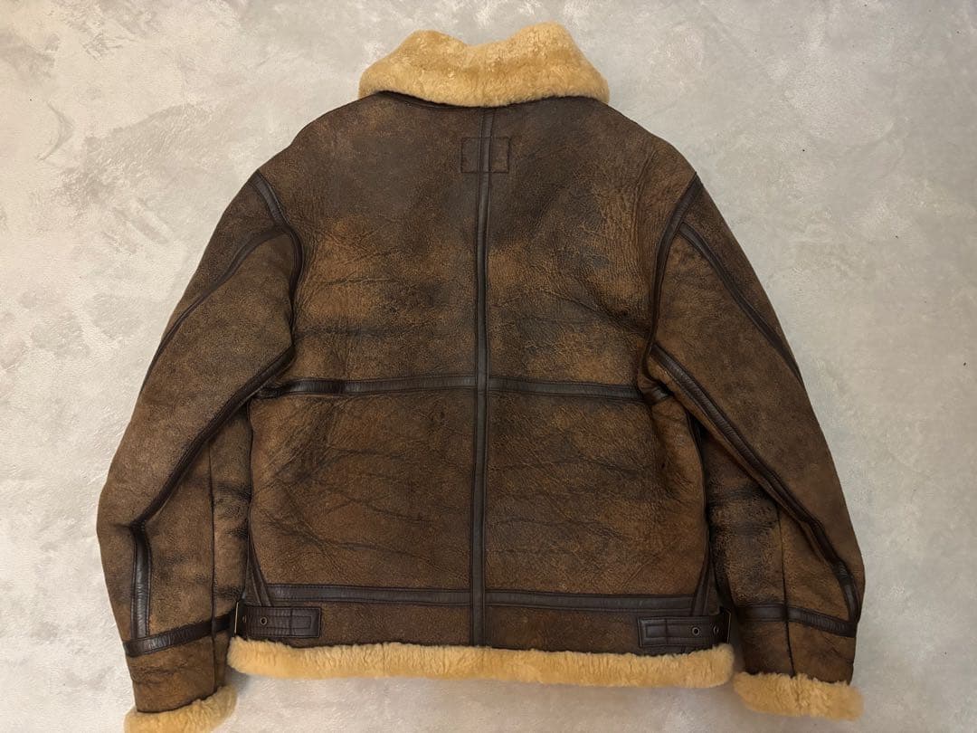 【羊革】 B-3 フライトジャケット リアルムートン Mサイズ 韓国製