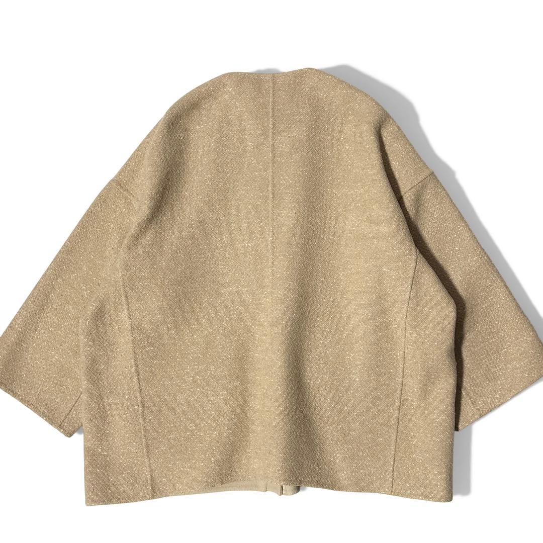 極美品✨️　ドゥロワー　ツイード リバージャケット　バイカラー　ベージュ