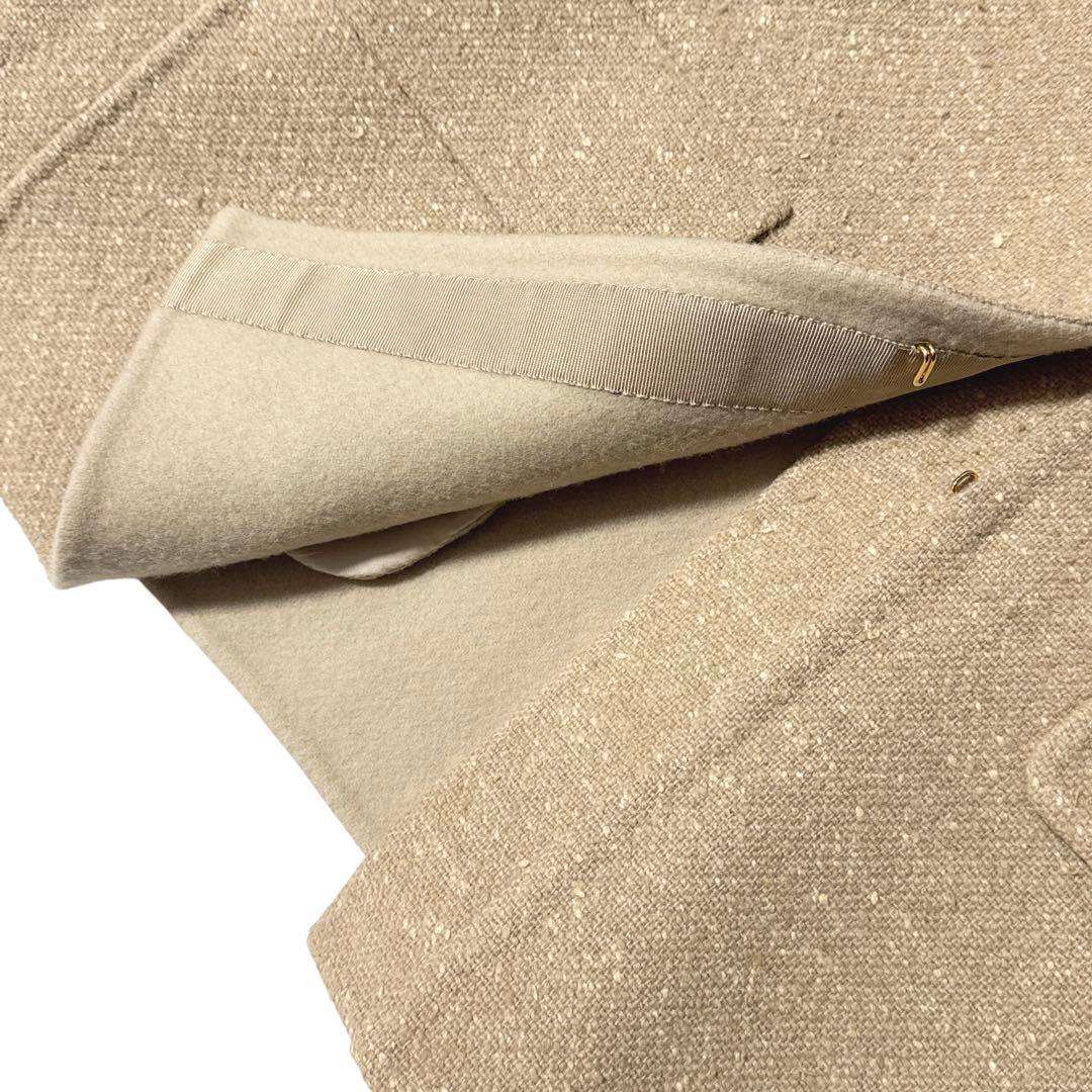 極美品✨️　ドゥロワー　ツイード リバージャケット　バイカラー　ベージュ