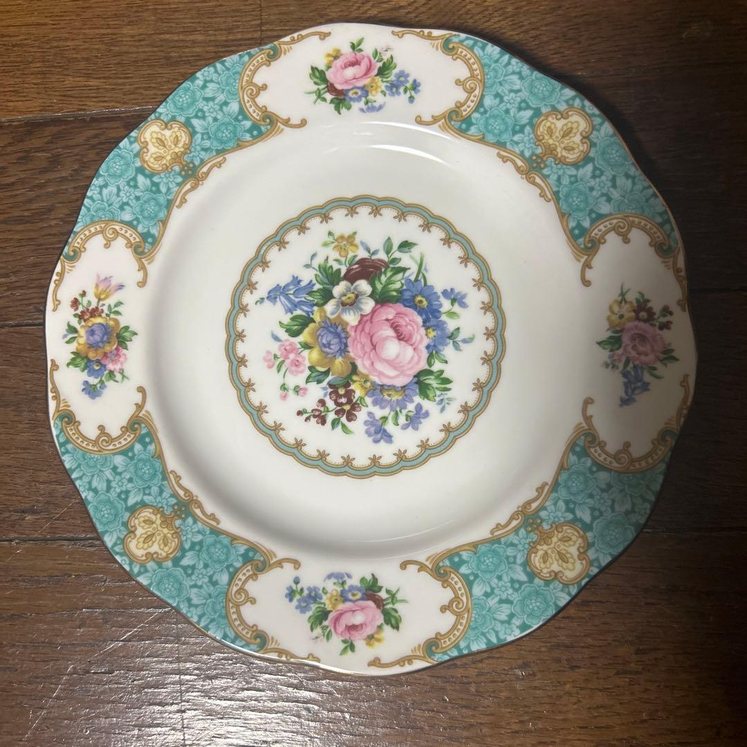   フラワー柄皿 5枚セット　21cm