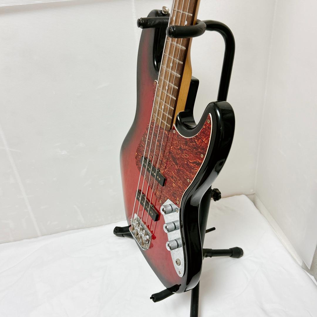 美品 Squier スクワイヤー ジャズベース ジャズベ 赤 レッド