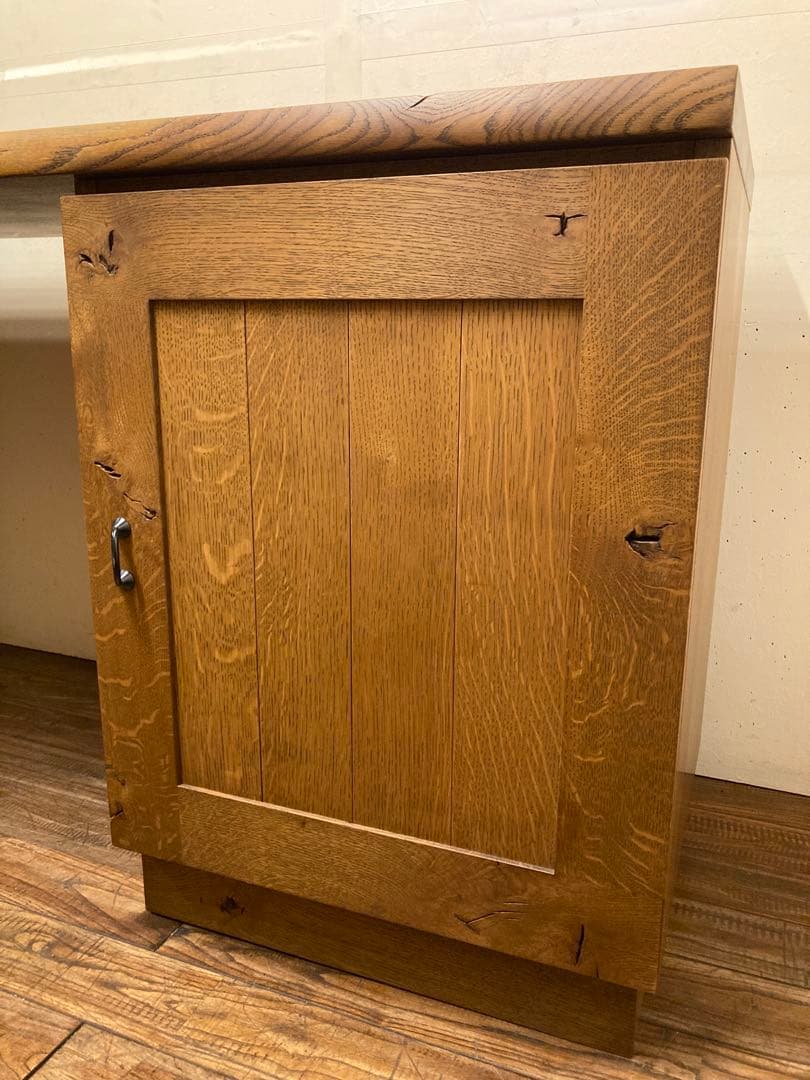 飛騨産業 キツツキ オーク無垢材 節あり 銘木 森のことば コンソール デスク