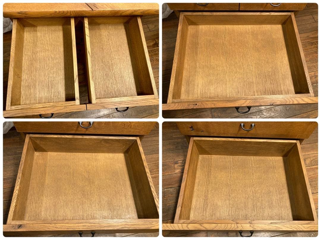 飛騨産業 キツツキ オーク無垢材 節あり 銘木 森のことば コンソール デスク