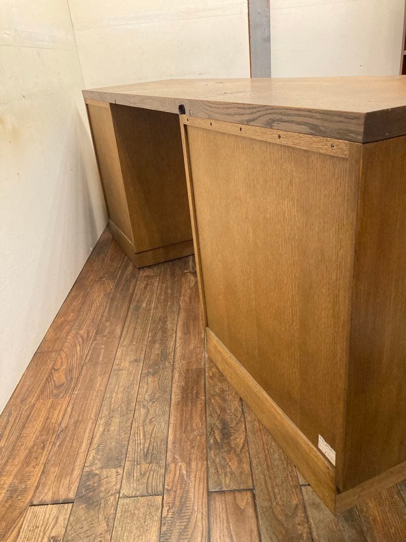 飛騨産業 キツツキ オーク無垢材 節あり 銘木 森のことば コンソール デスク