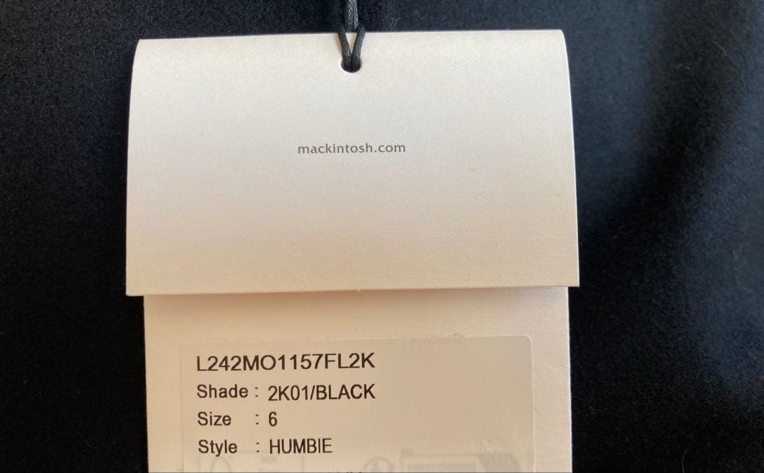 【新品タグ付き】 MACKINTOSH HUMBIE ウール　サイズ6　ブラック