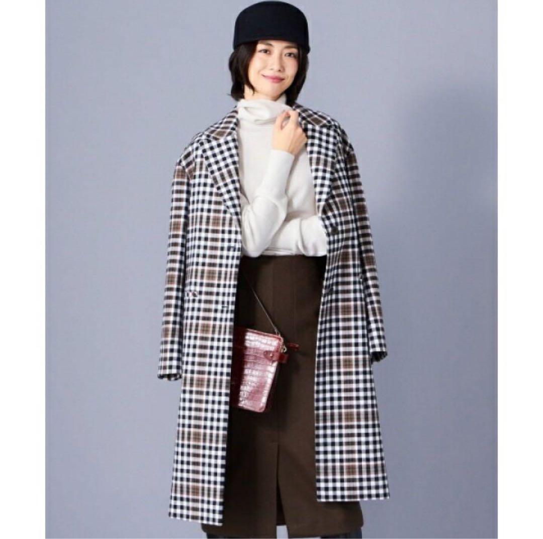 ⭐️極美品⭐️ 23区 3XL 46 大きいサイズ チェック チェスターコート