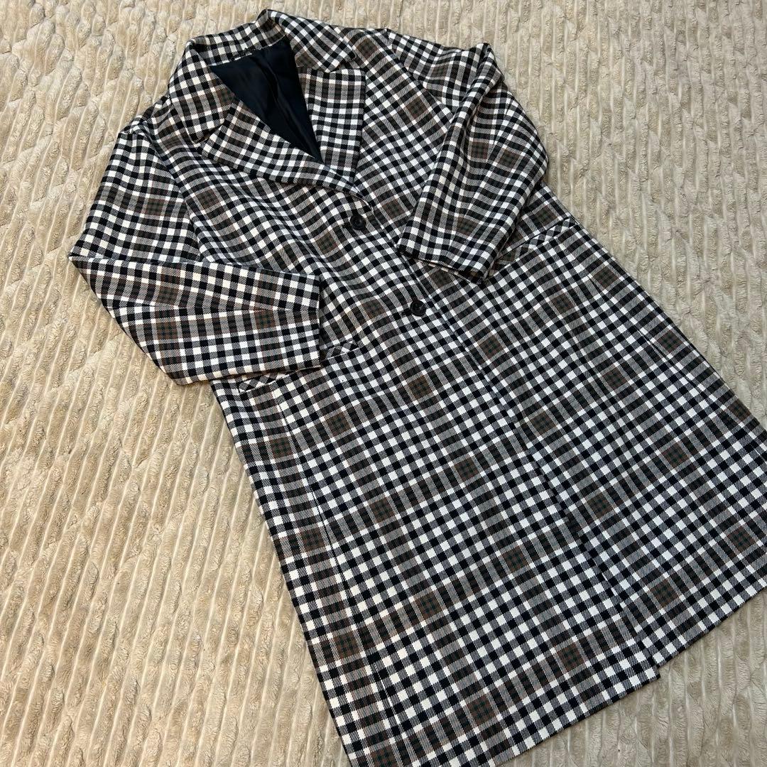 ⭐️極美品⭐️ 23区 3XL 46 大きいサイズ チェック チェスターコート