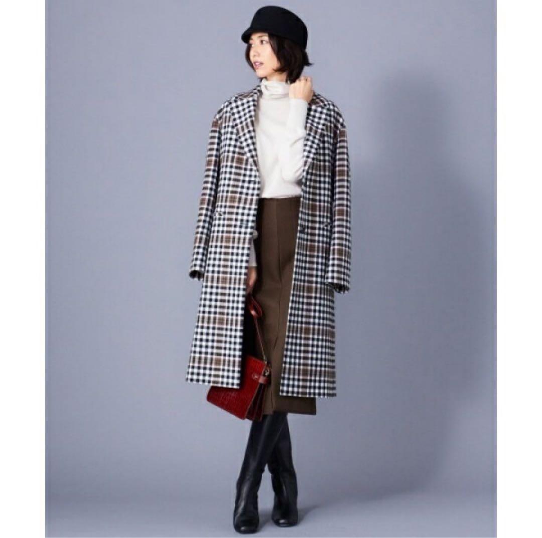 ⭐️極美品⭐️ 23区 3XL 46 大きいサイズ チェック チェスターコート