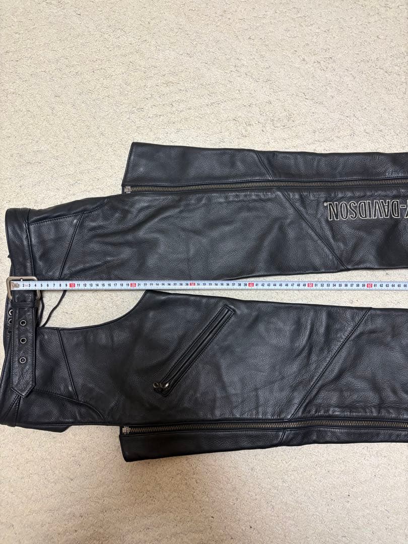 ハーレーダビッドソン　レザー チャップス 黒 ブーツカットMサイズ