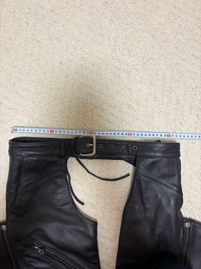 ハーレーダビッドソン　レザー チャップス 黒 ブーツカットMサイズ