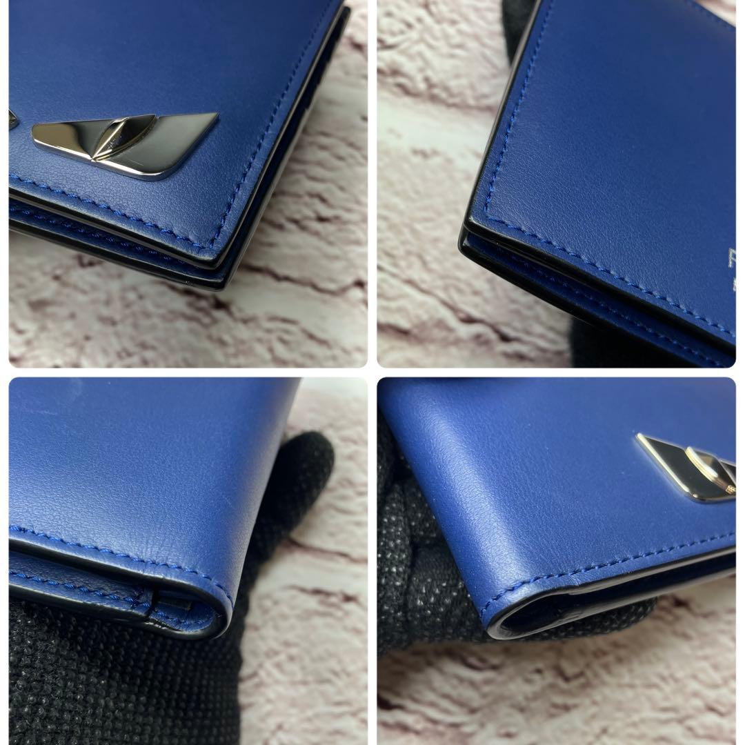 未使用品✨フェンディ モンスター バグズアイ 本革 レザー 二つ折り財布