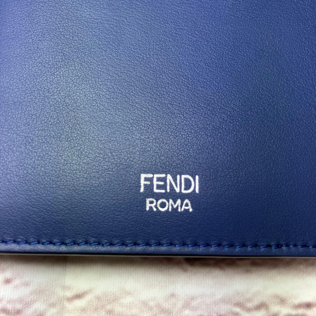 未使用品✨フェンディ モンスター バグズアイ 本革 レザー 二つ折り財布