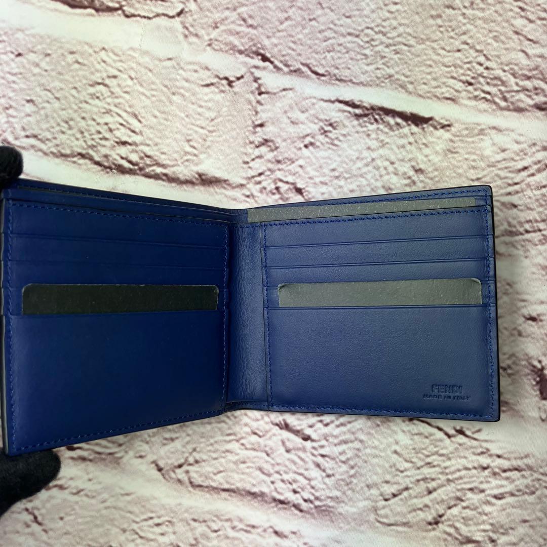未使用品✨フェンディ モンスター バグズアイ 本革 レザー 二つ折り財布