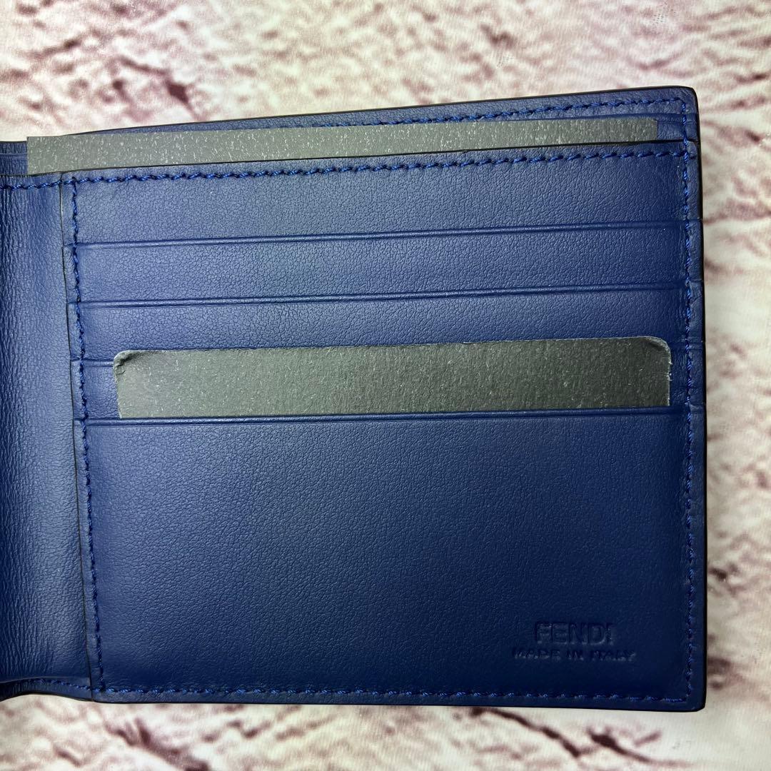 未使用品✨フェンディ モンスター バグズアイ 本革 レザー 二つ折り財布