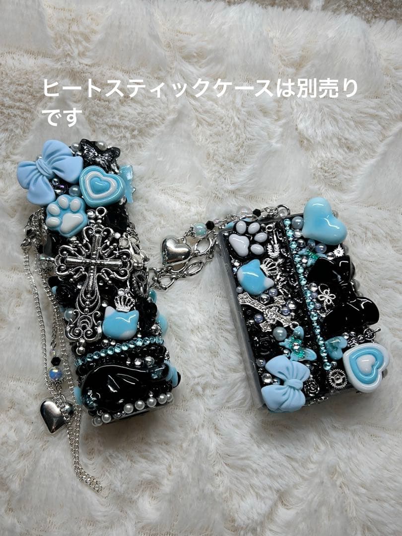 ［即購入可］IQOSイルマ（i）ワンデコケース30-黒＆水色系-