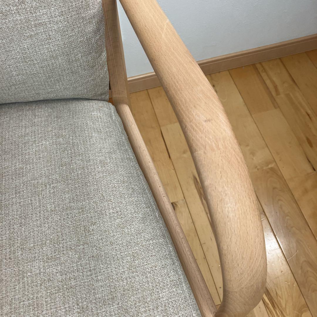 【美品】ニトリ　ダイニングチェア NコレクションC-27M肘/DC