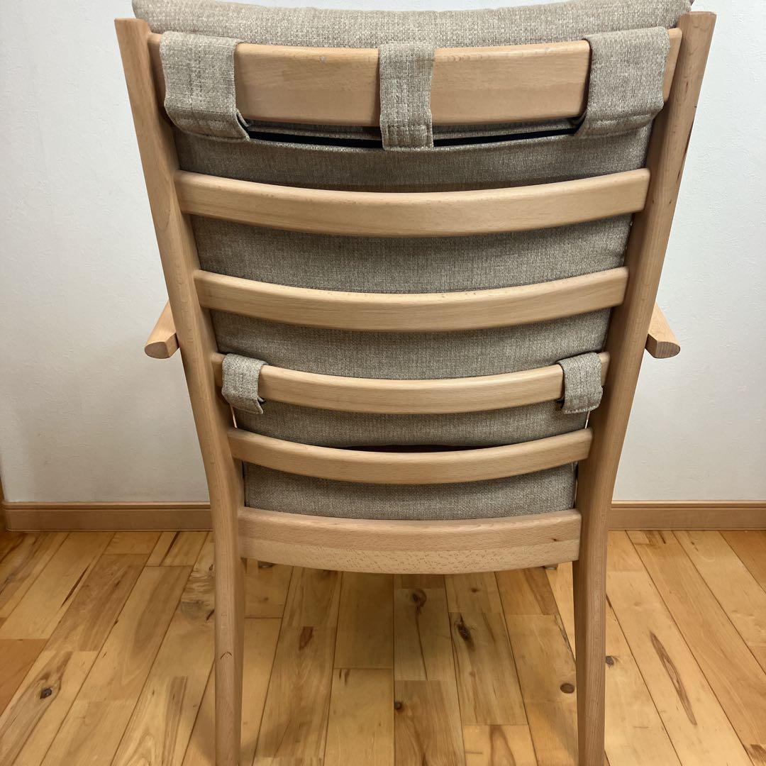 【美品】ニトリ　ダイニングチェア NコレクションC-27M肘/DC