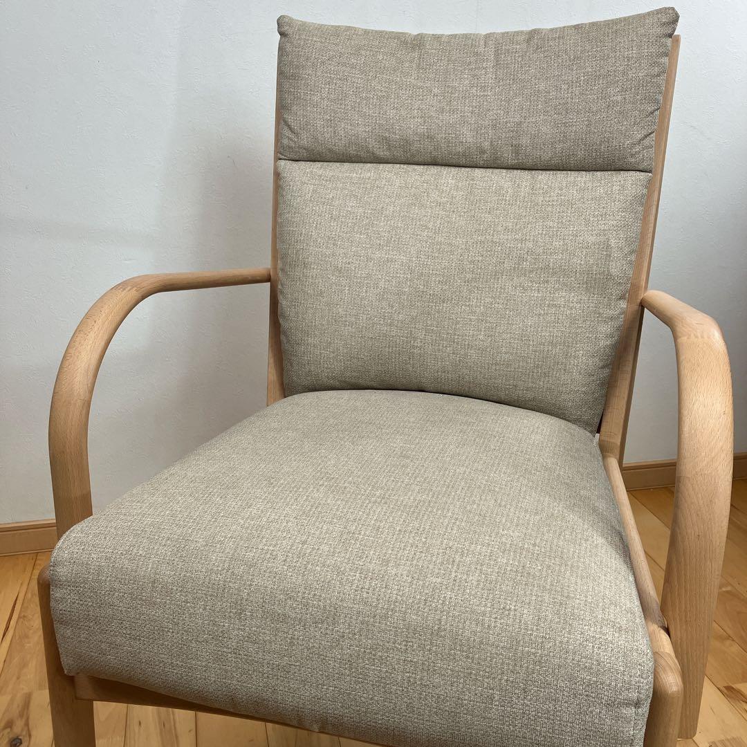 【美品】ニトリ　ダイニングチェア NコレクションC-27M肘/DC